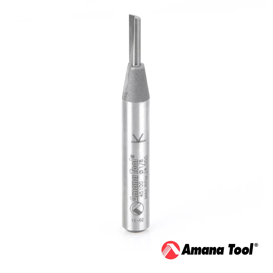 45100 – Fresa de un solo filo 1/8" | Alta producción | Punta de metal duro