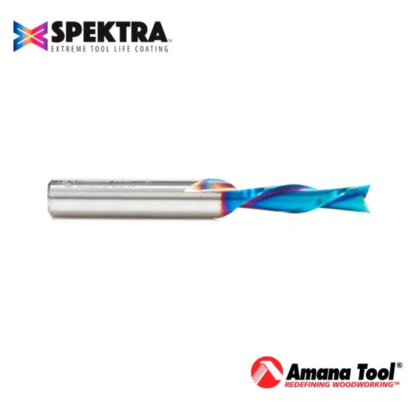 46201-K - (Bajo pedido: 10-12 días) Fresa CNC espiral | Corte descendente | 3/16" - Imagen 2