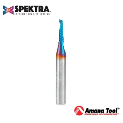 51411-K (Bajo pedido: 10-12 días) - Fresa CNC 1/8" | Corte 1/2" | Plástico | Espiral simple