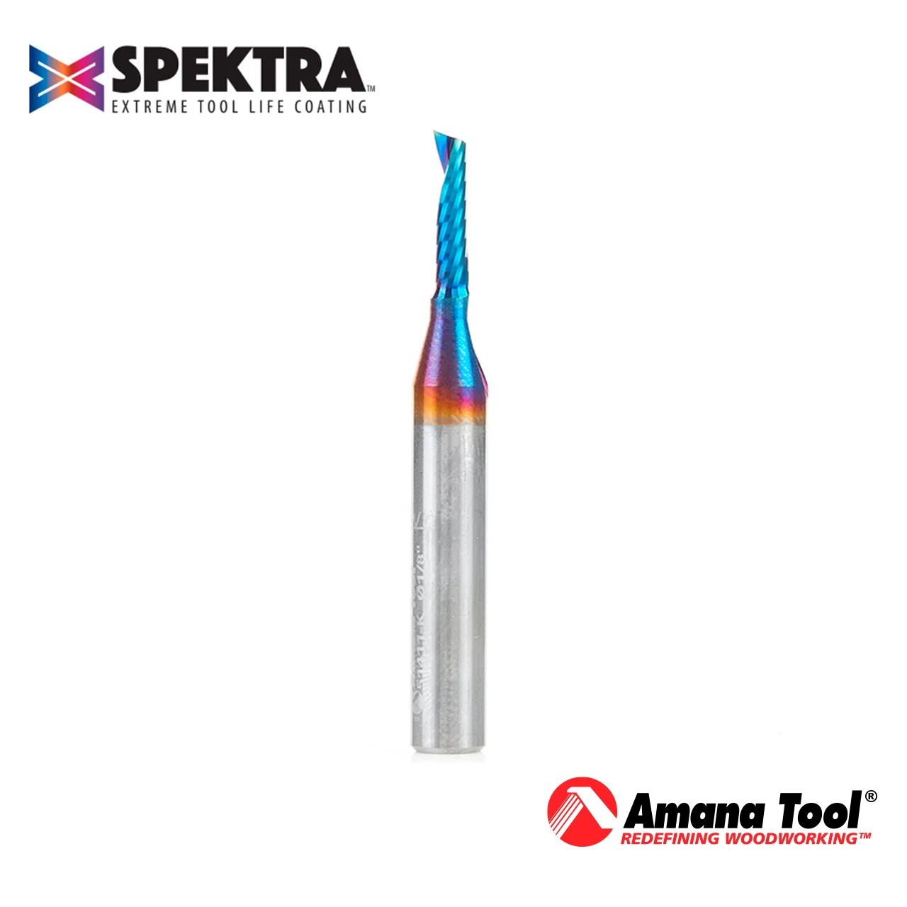 51411-K – Fresa CNC espiral ascendente | Plástico | 1/8" | Acabado espejo